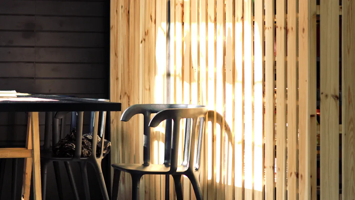 Idea 3: Vertical Slat Wall Accent Lighting Ideas