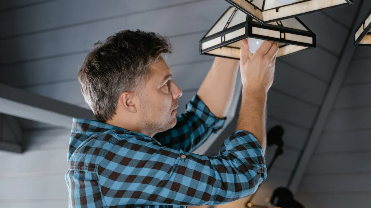 how to fit ceiling light