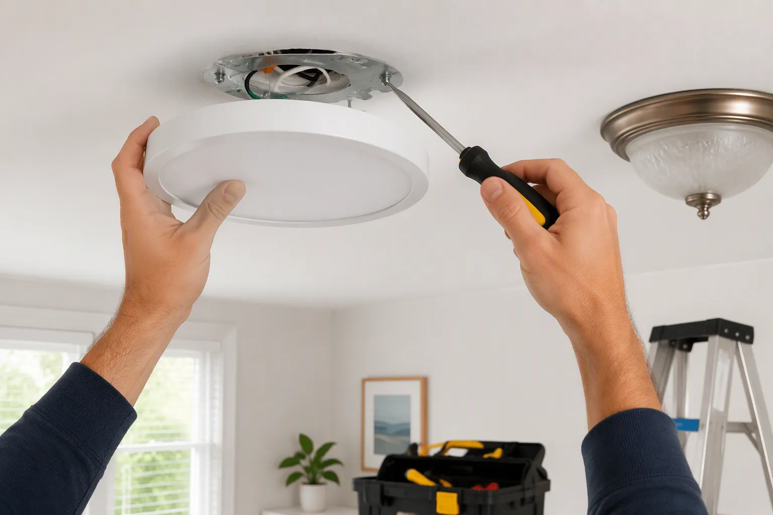 Steps to upgrade your old ceiling lights to LED fixtures