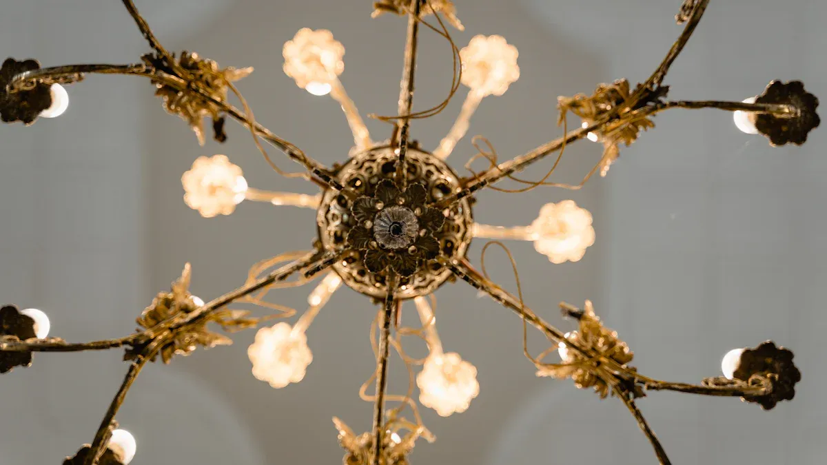 Classic Brass Crystal Chandelier