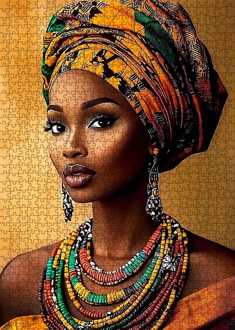 African Beauty Puzzle Artistry