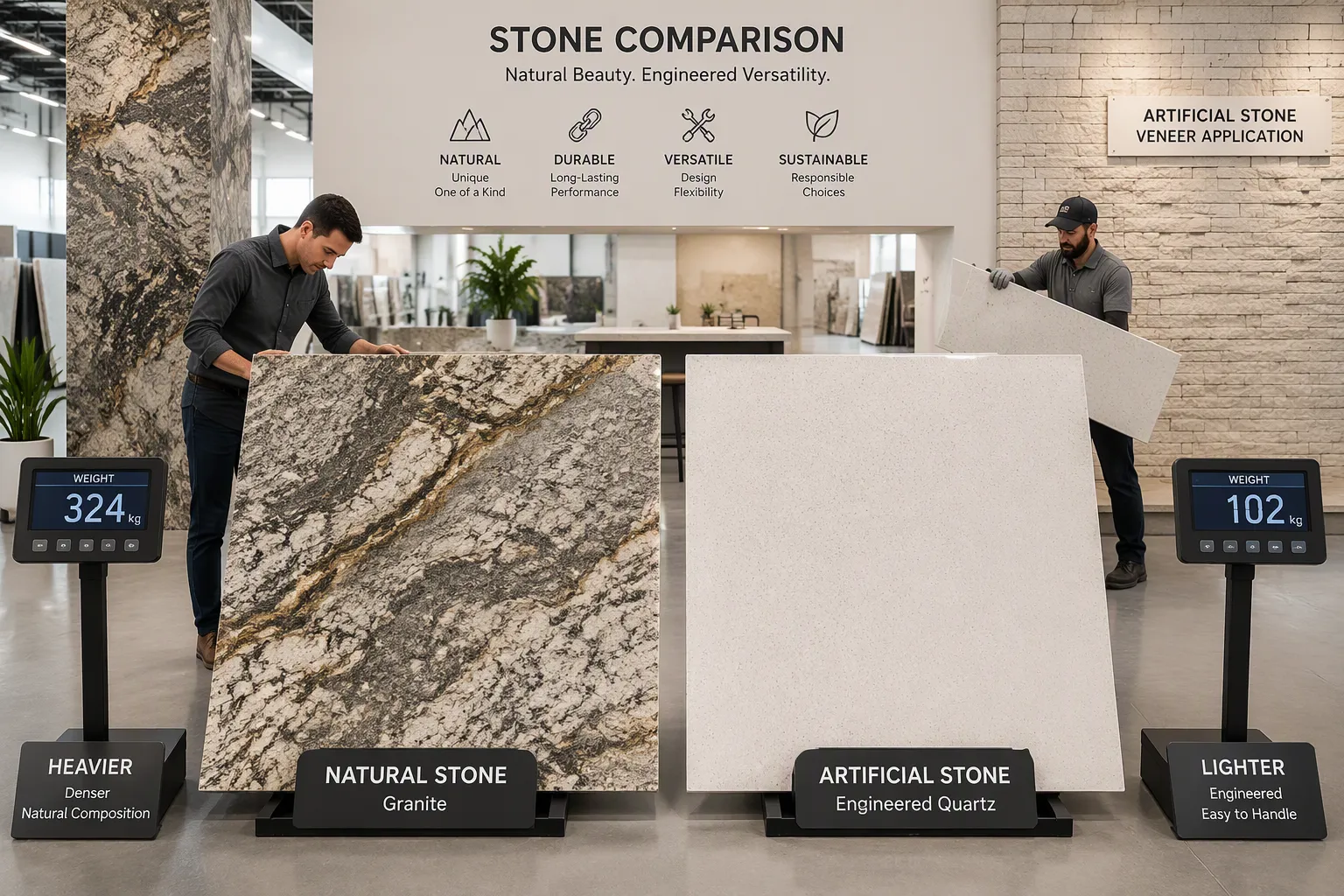 Key differences between natural stones and artificial stones