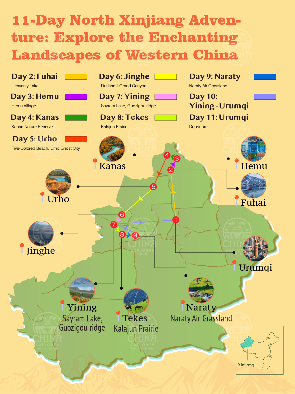 11-Day North Xinjiang Adventure: Explore the Enchanting Landscapes of Western China