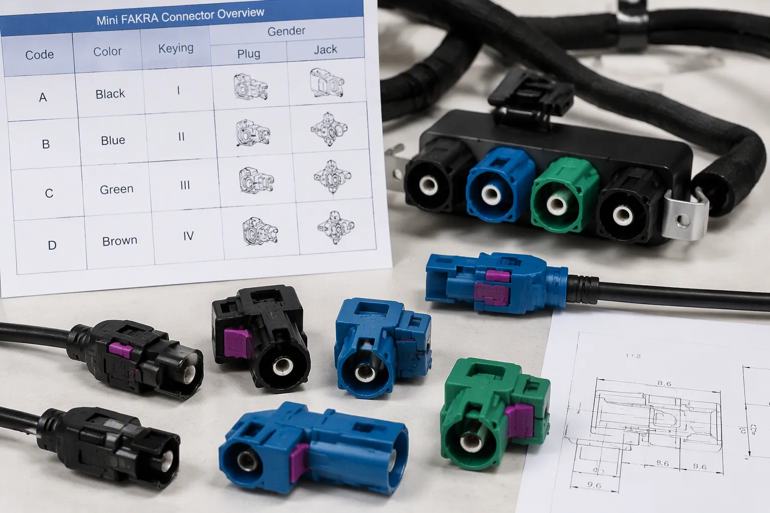 Choose Mini FAKRA Connectors and Keying
