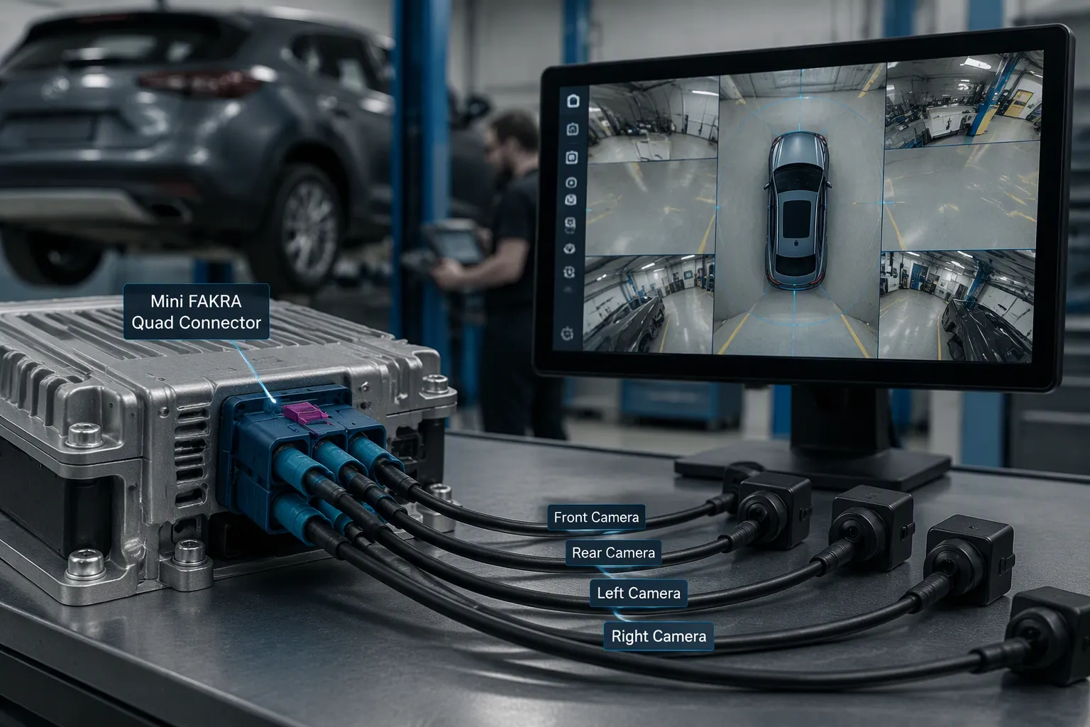 What Is a Mini FAKRA Quad Connector and How Does It Support 360-Degree Camera Systems