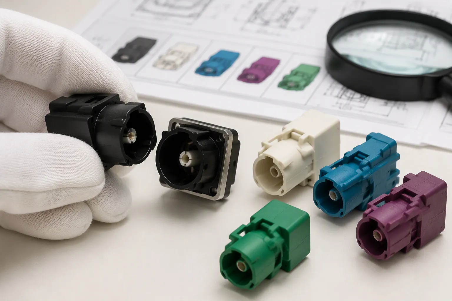 FAKRA Connector Coding, Color, Gender, and Orientation