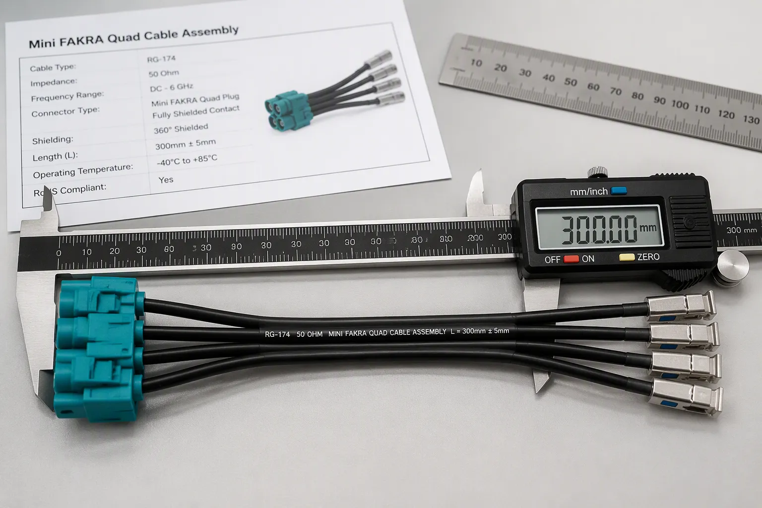 Specify Mini FAKRA Cable Type and Cable Length