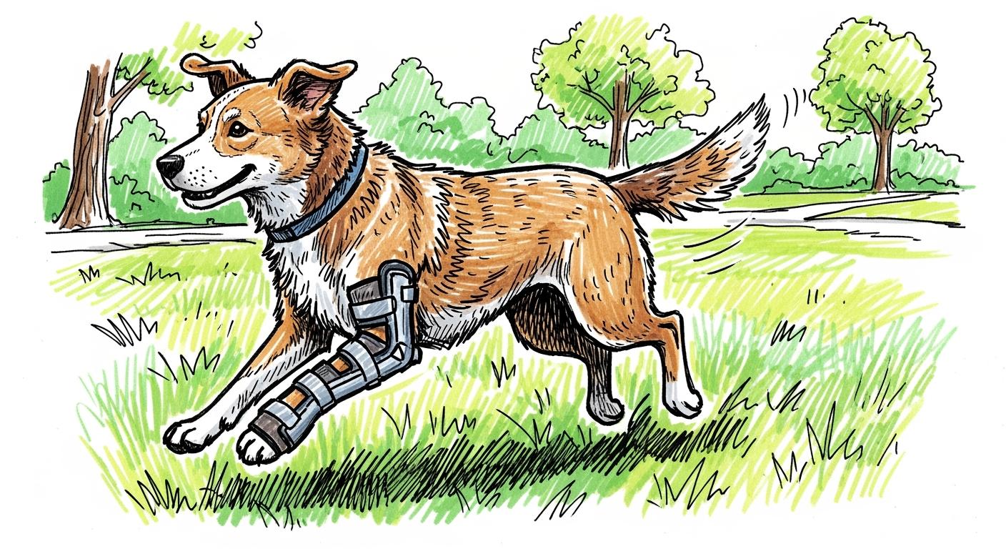 Dog Leg Brace Front for Carpal Hyperextension and Elbow Dysplasia in Active Dogs