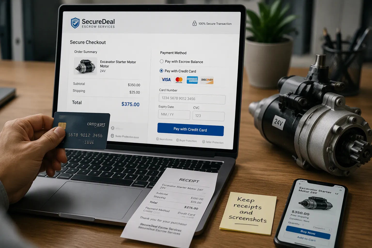 Safe Payment Methods for Your Starter Motor