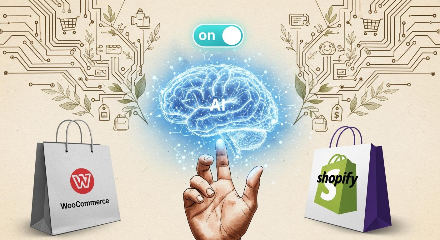 In 2025, Let AI Choose for You: WooCommerce vs Shopify for New Dropshippers
