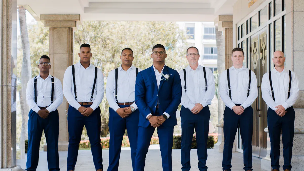 Wedding Party Tie Coordination