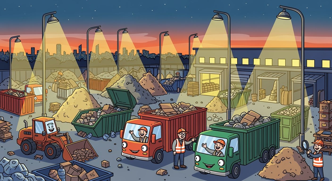 Lighting Solutions for Waste Transfer Stations and Recycling Yards