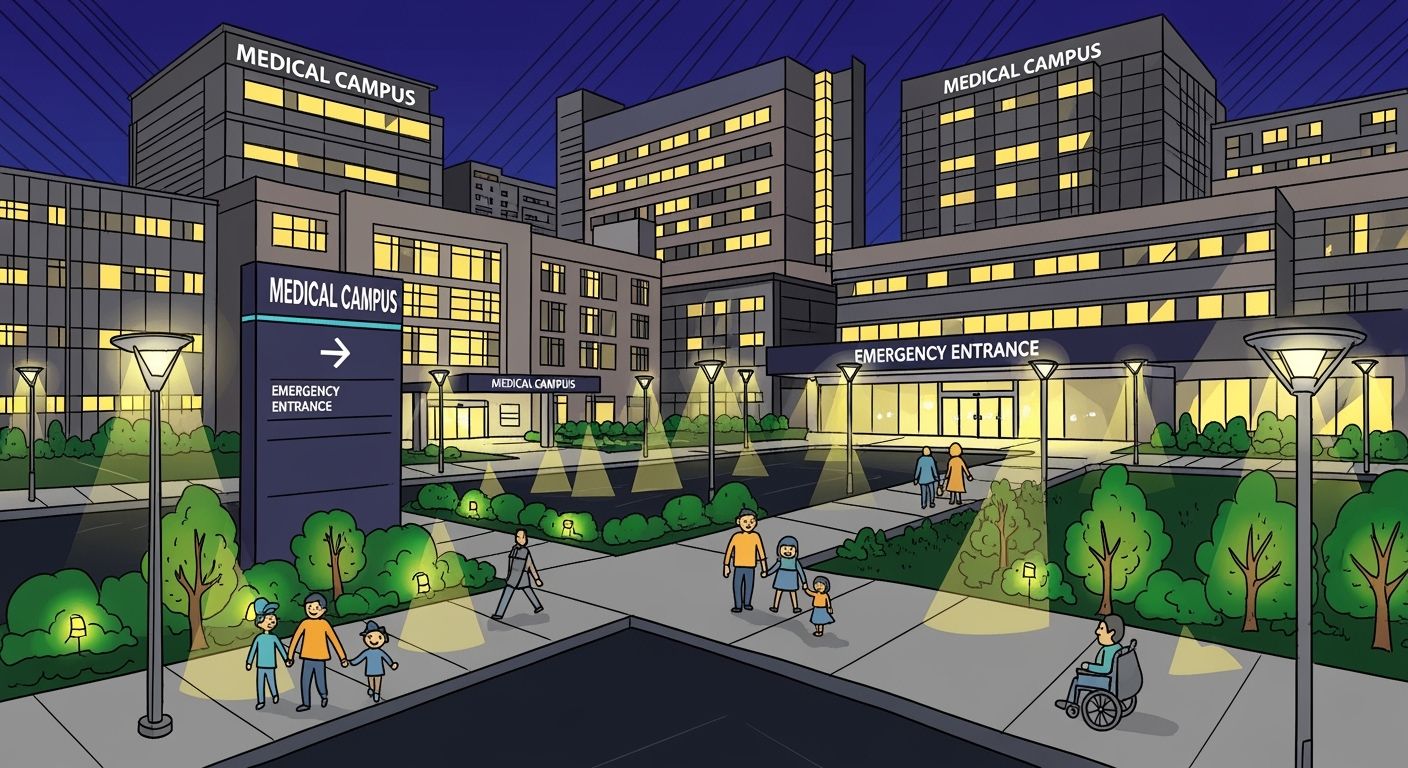 Outdoor Lighting for Hospitals and Medical Campuses