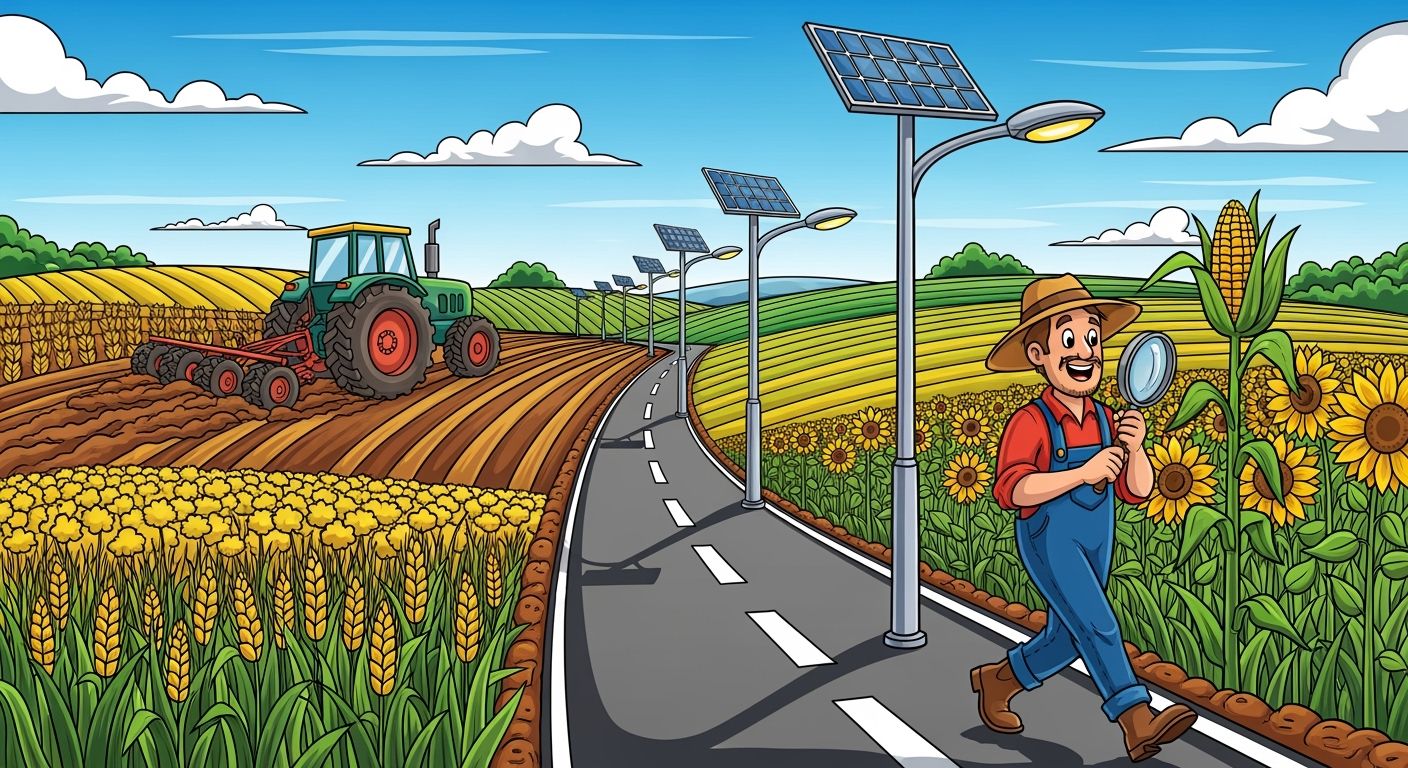 Solar Street Lights for Agricultural Roads and Farm Operations