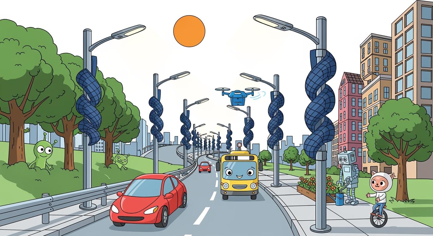 Flexible Solar Panel Street Lights: When to Use Wrap-Around Solar Poles in Road Projects