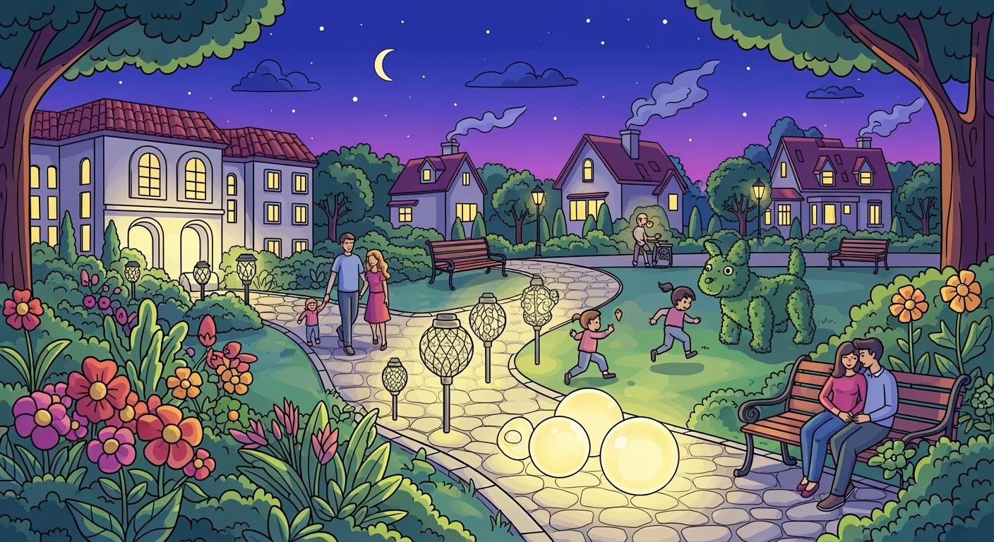 Decorative Solar Garden Lights for Resorts, Parks, and Residential Communities