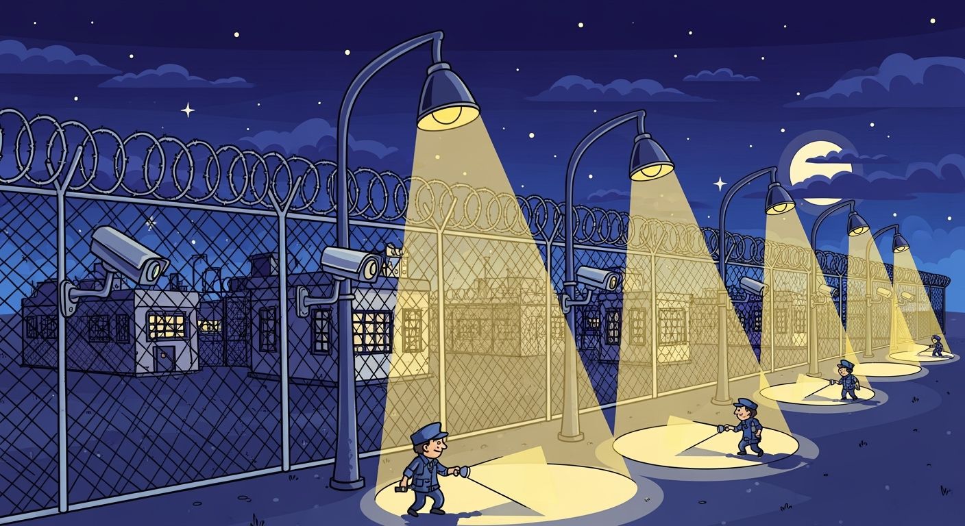 Perimeter Lighting for Correctional Facilities and Secure Compounds