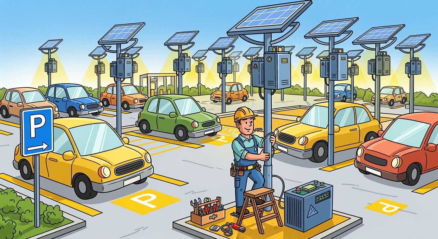 Solar Street Lighting for Parking Lots: Layout, Pole Height, Battery Backup, and Installation Tips