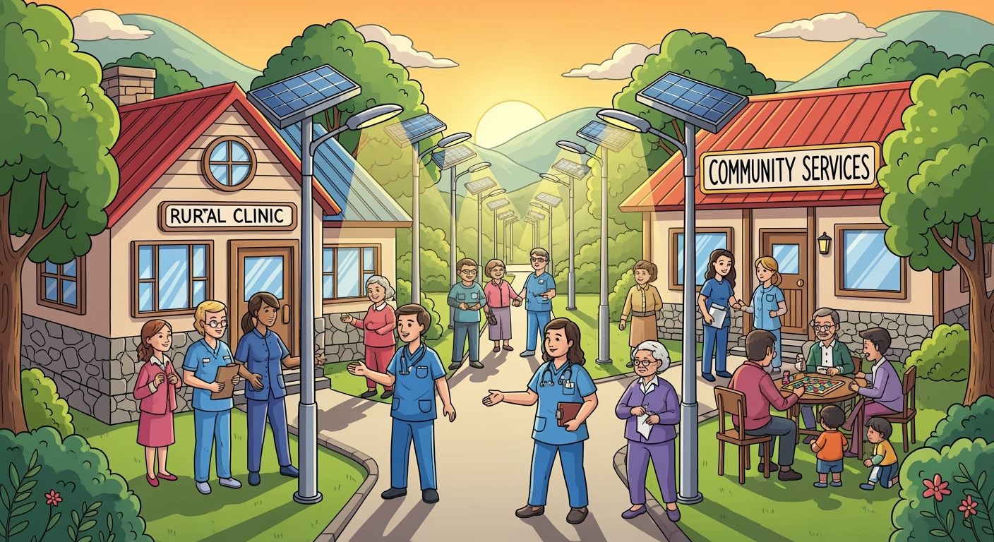 Solar Street Lighting for Rural Clinics and Community Service Centers
