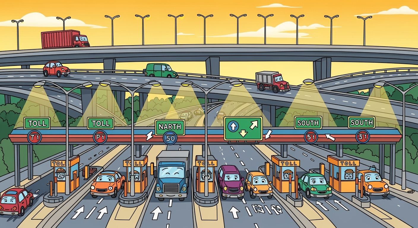 Street Lighting Design for Highway Interchanges and Toll Plazas