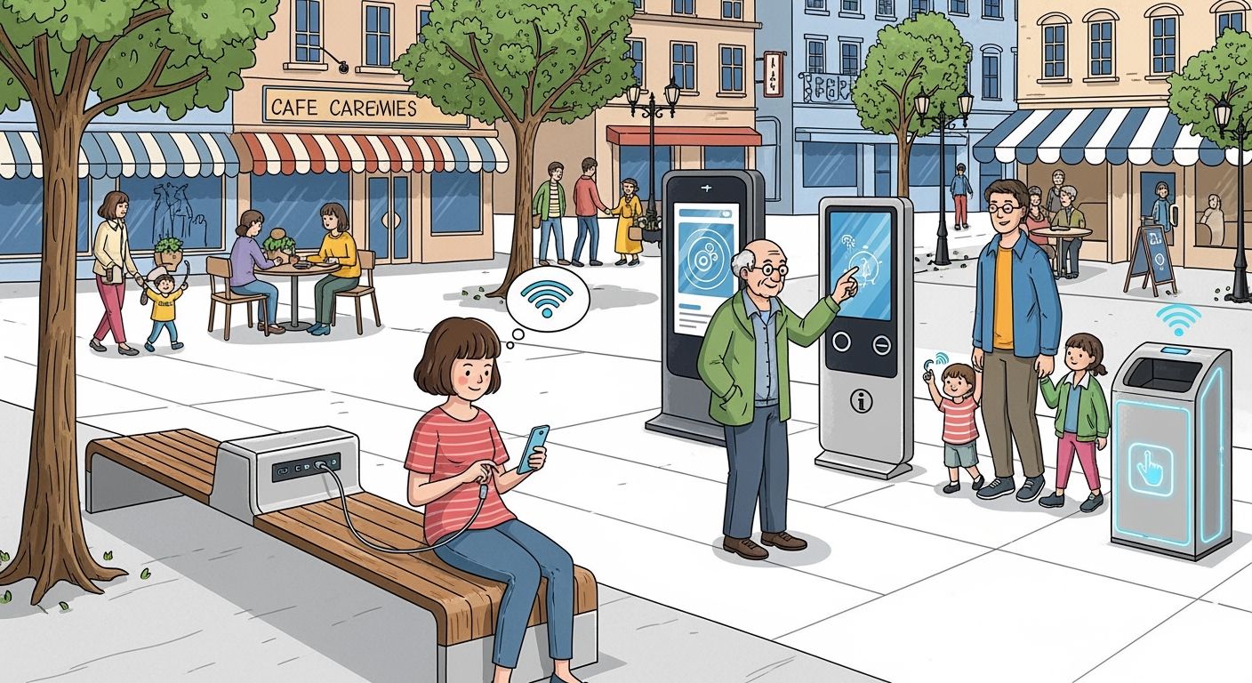 Smart Street Furniture for Public Squares and Commercial Districts