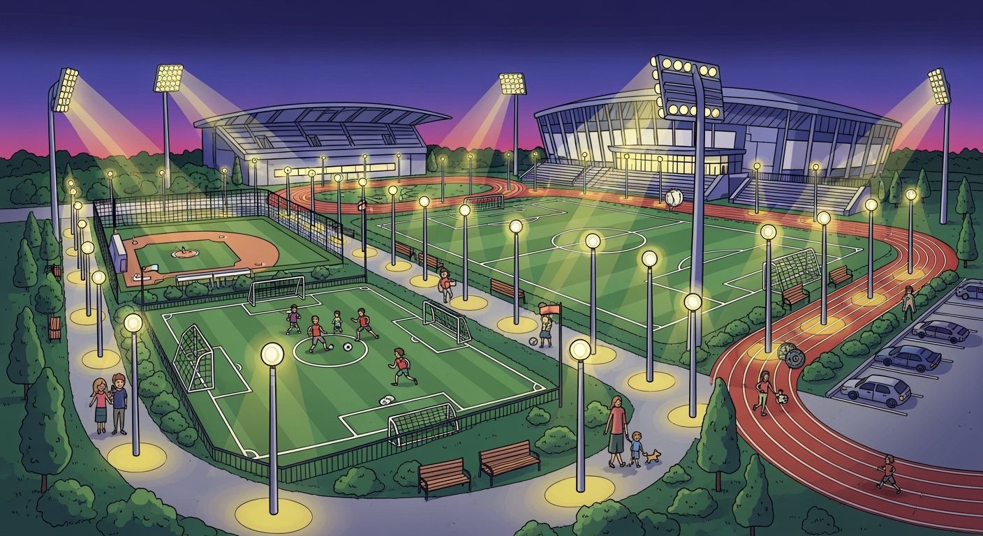 Outdoor Lighting for Sports Complexes and Stadium Surroundings