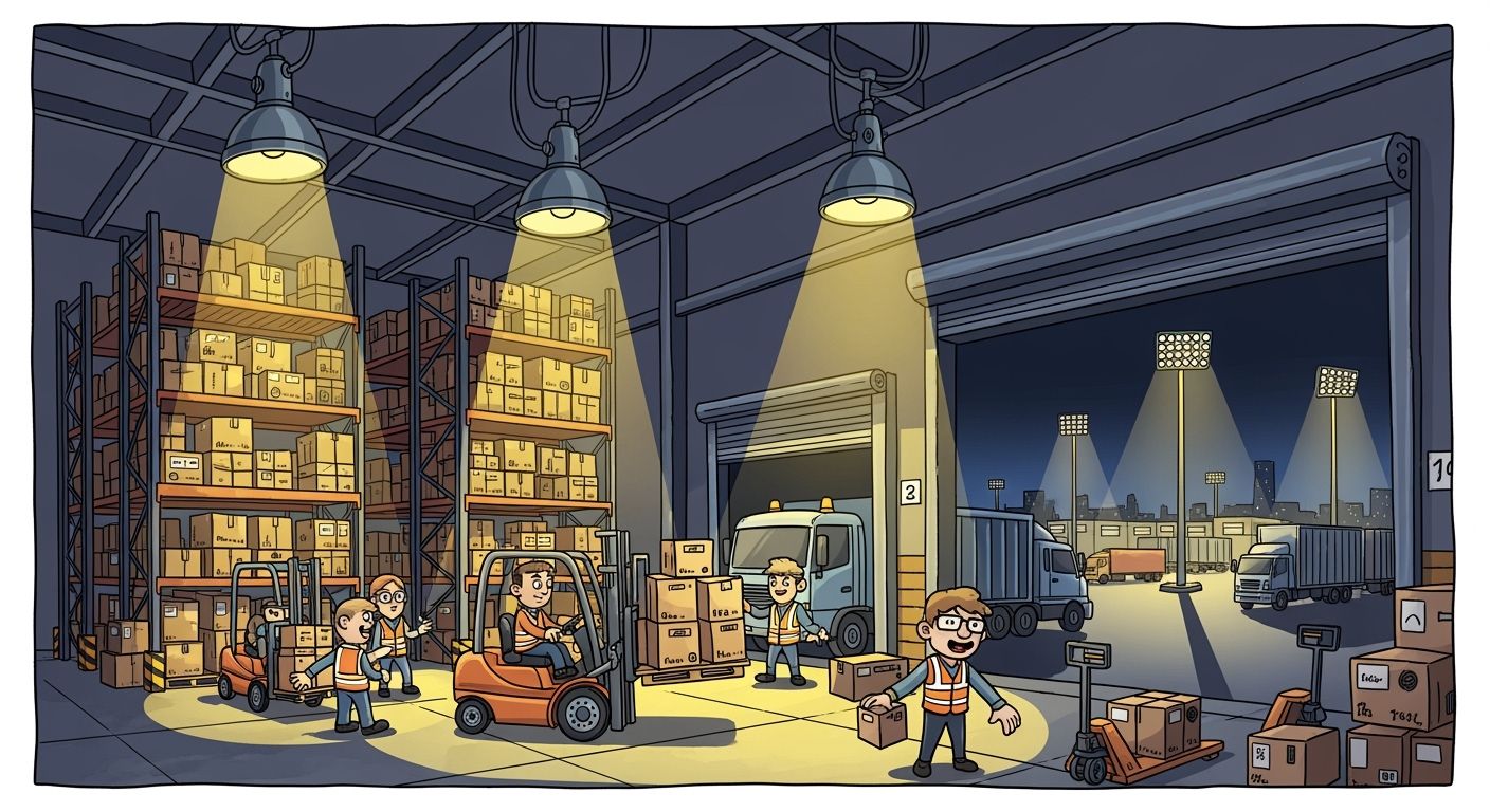 Lighting Design for Warehouses, Loading Bays, and Logistics Yards