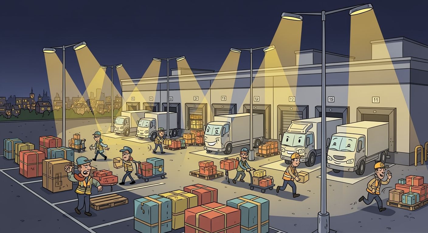 Outdoor Lighting for Distribution Centers and Last-Mile Logistics Hubs