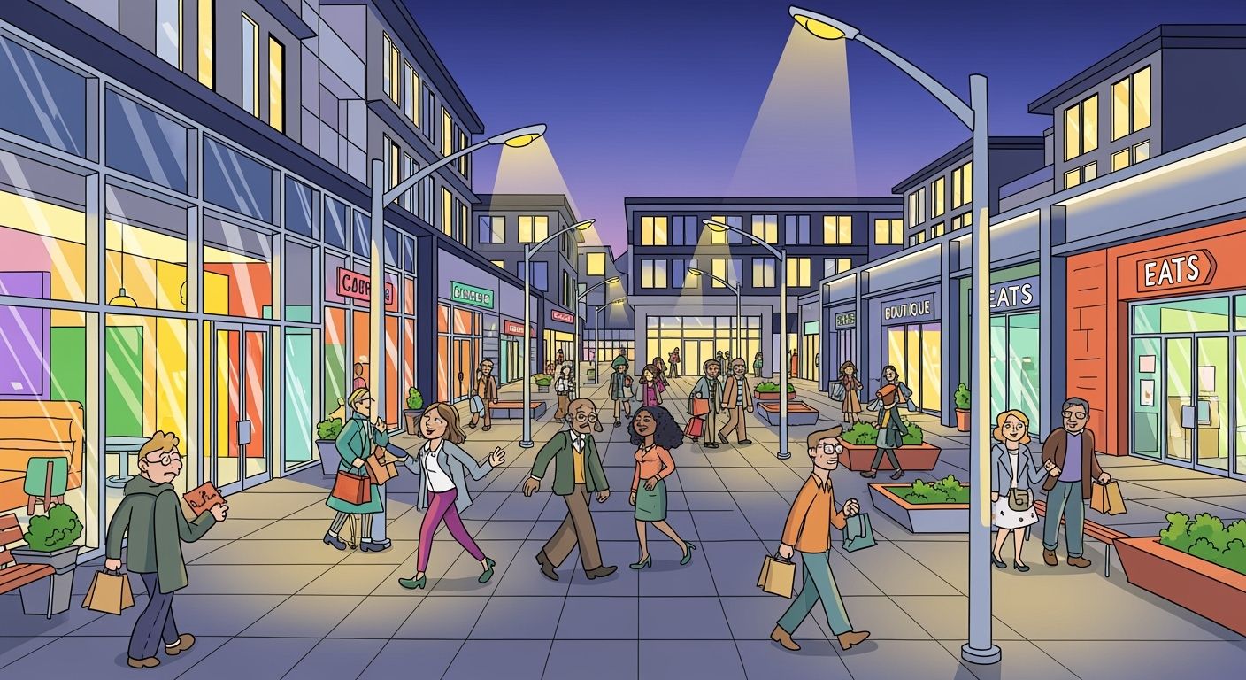 Outdoor Lighting for Shopping Centers and Mixed-Use Developments