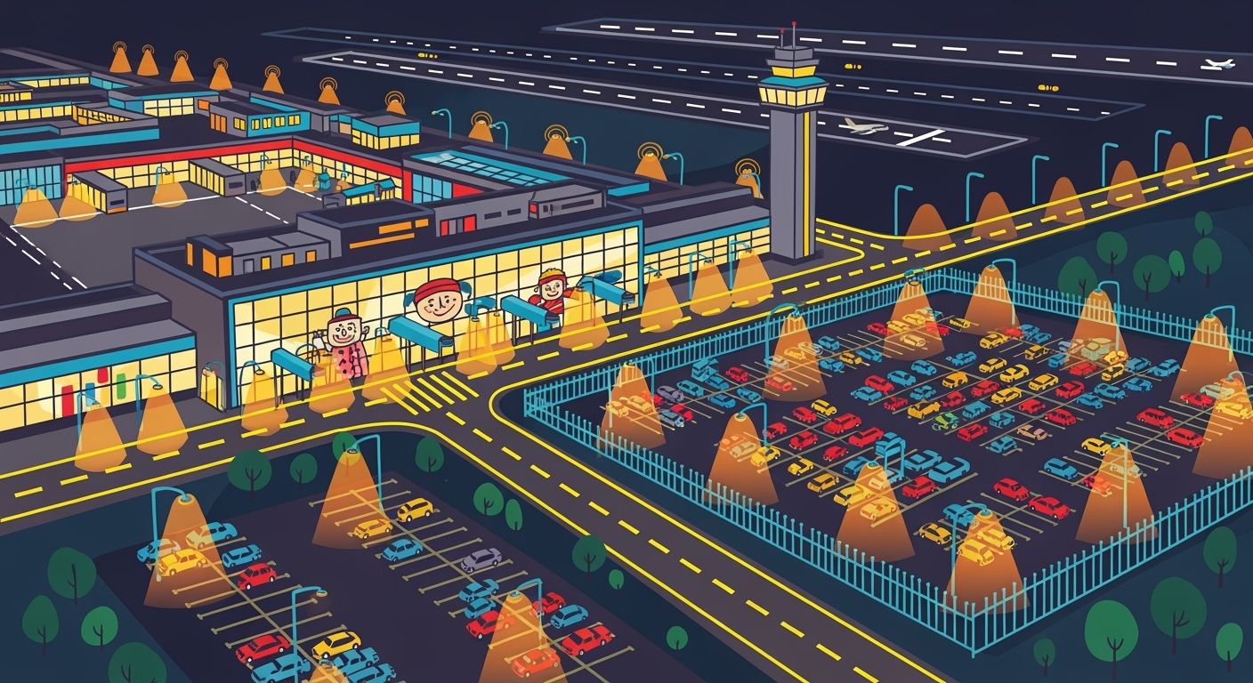 Street Lighting for Airports: Access Roads, Parking Areas, and Perimeter Zones