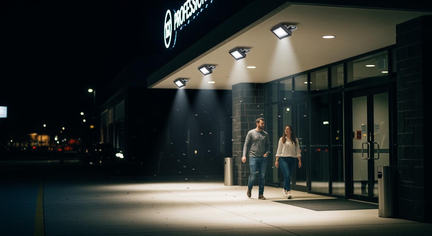 3. Commercial LED floodlights solve your bug and glare worries