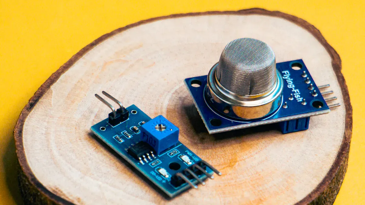 The internal structure of pyroelectric human body sensors