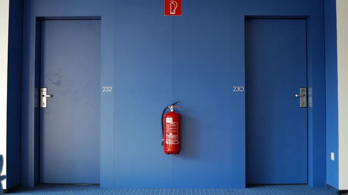 Core materials in fire doors