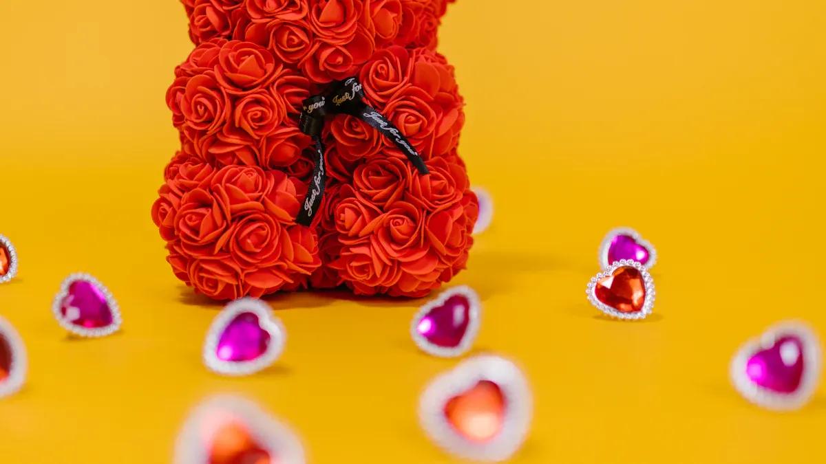 Choisir l'ours en roses parfait