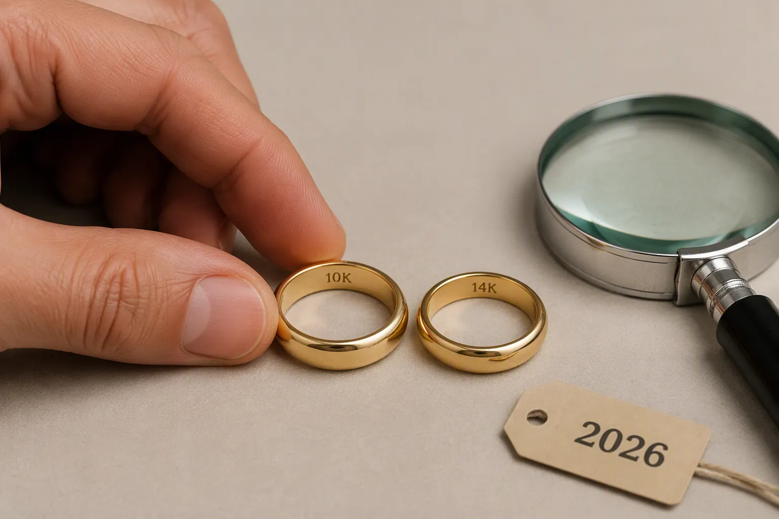 Or 10K vs 14K : lequel les hommes devraient-ils choisir en 2026 ?