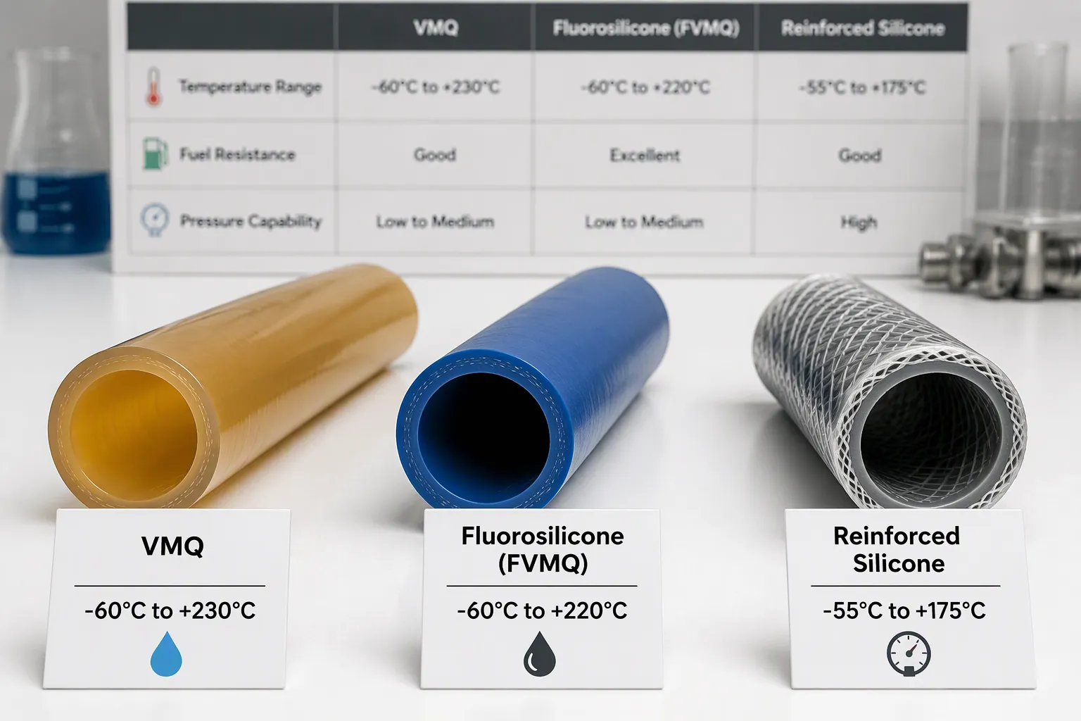 Silicone Hose Material Guide: Quick Comparison