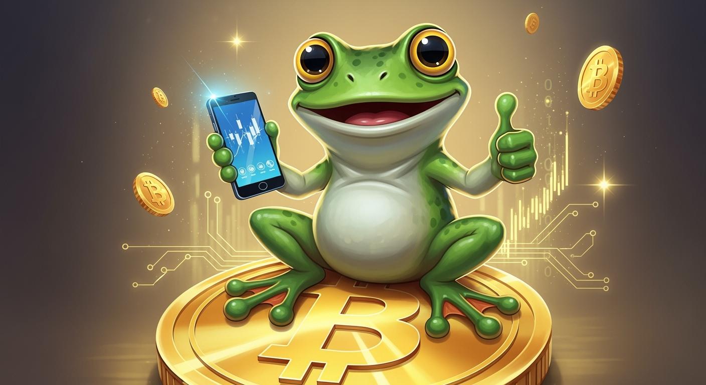 What is the internet meme frog character that became the face of a popular cryptocurrency token?