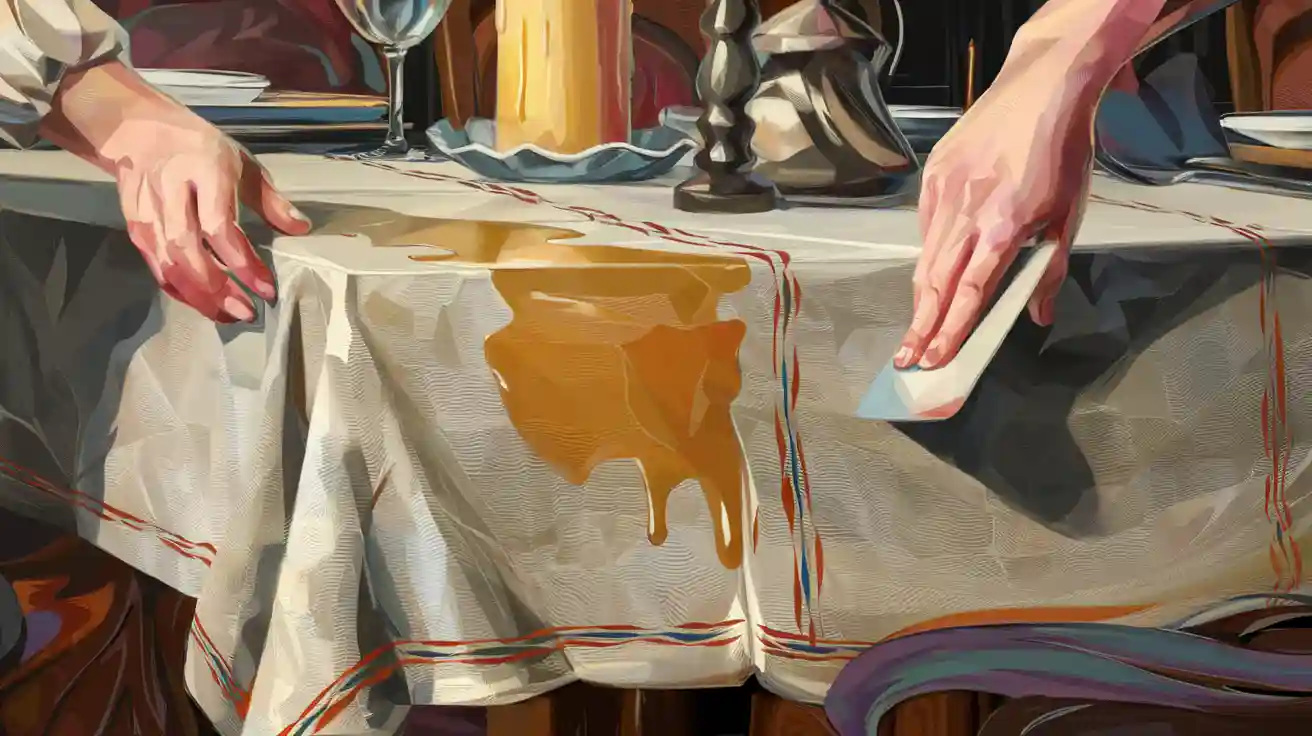 How to get wax out of table linens