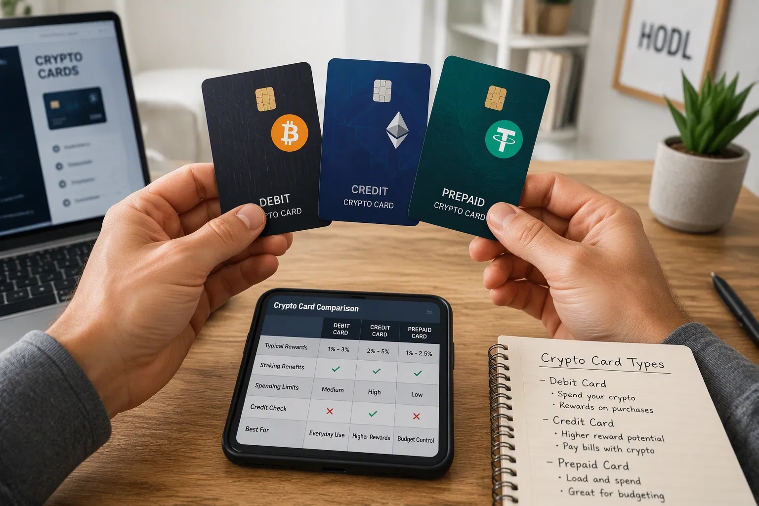 Comparativa de tarjetas cripto