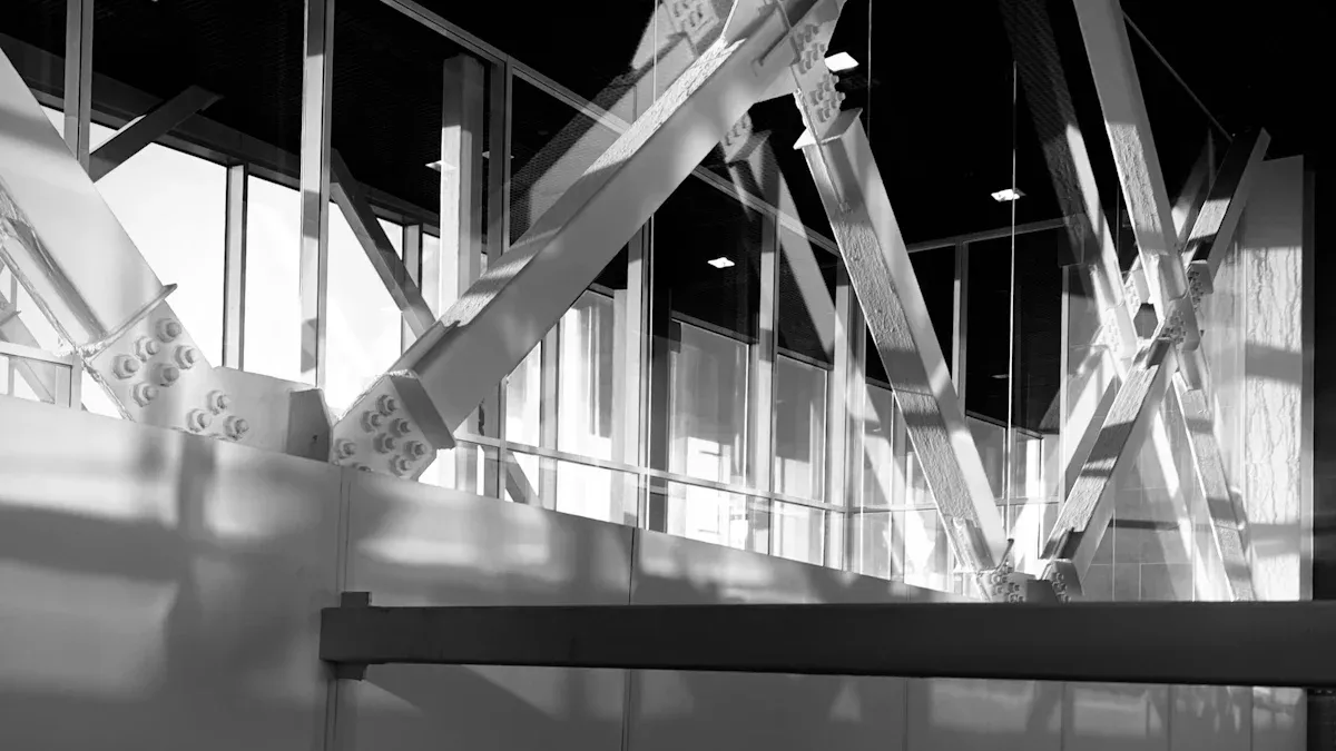 Steel building construction process