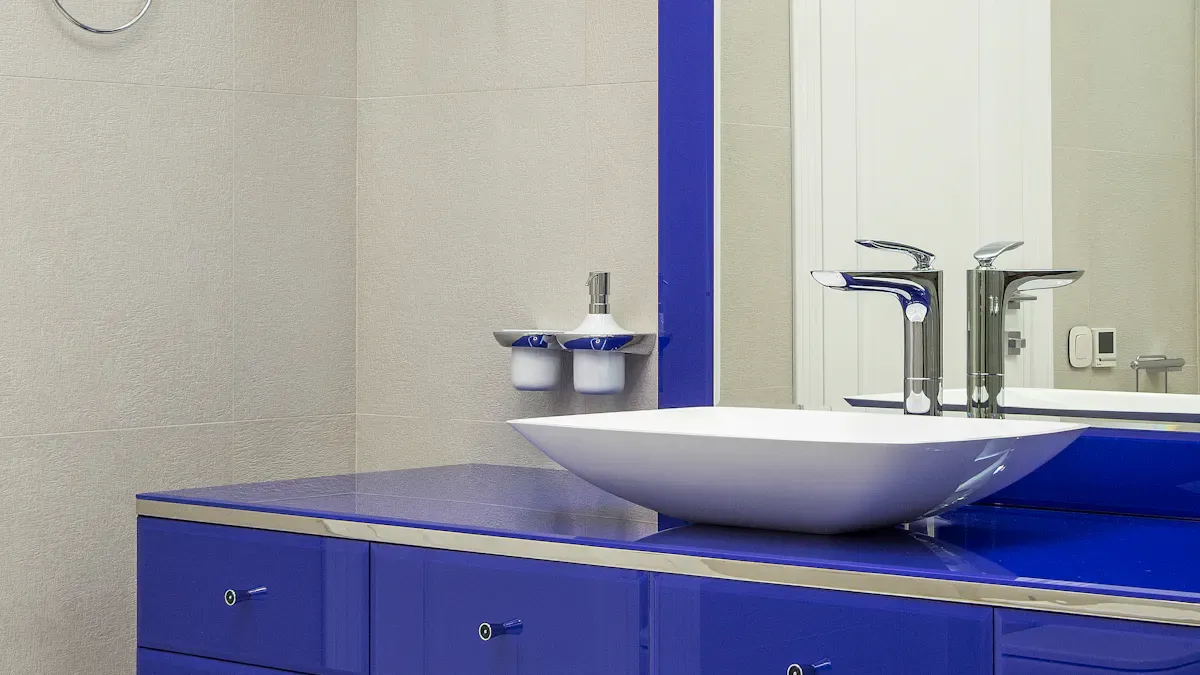 Baked Lacquer Bathroom Vanity