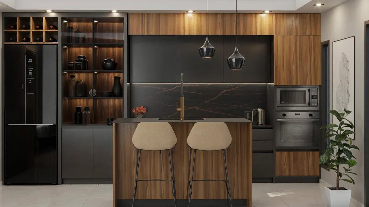 Natural Wood Cabinets