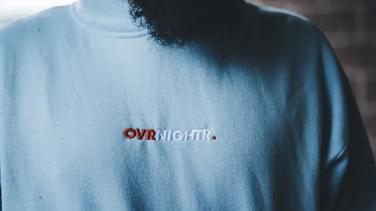 Distinctive Flat Stitched Logo Hoodies