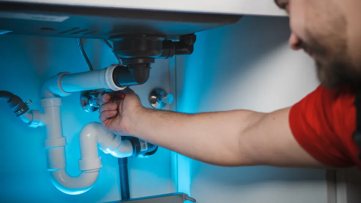 Tools and Materials for Connecting a Shower Head to a Laundry Faucet