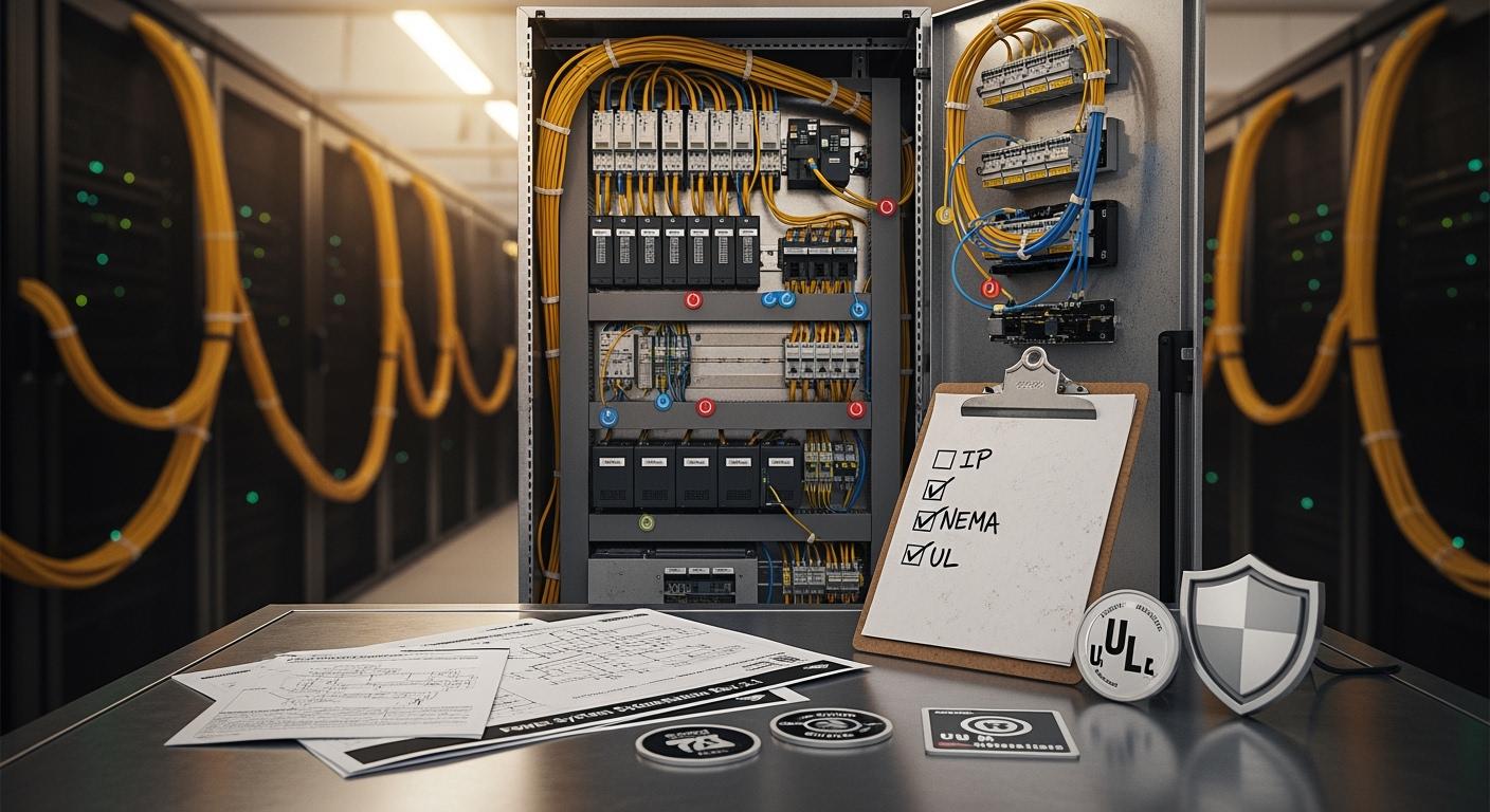 IP/NEMA compliance and UL standards for 48V telecom power systems