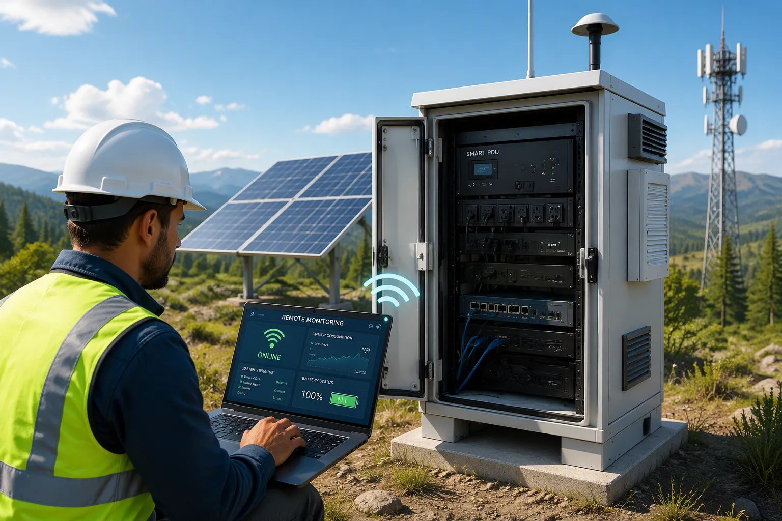 How to Adapt Smart PDUs for Unattended Operation in Remote Telecom Cabinets Using Solar Power and Remote Monitoring