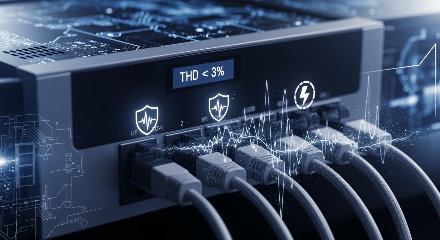 Harmonic Suppression Technology of Smart PDUs: Pure Power Output Guaranteed with THD<3%