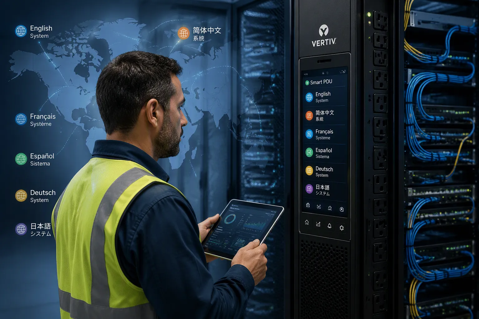Multilingual Interface of Smart PDUs in Telecom Cabinets: Localized Management for Cross-Border Facilities