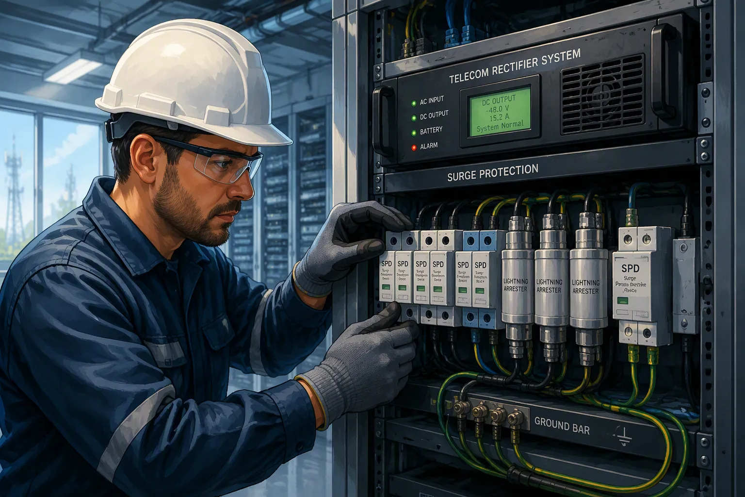 How to Implement Multiple Lightning and Surge Protection for Telecom Rectifier Systems