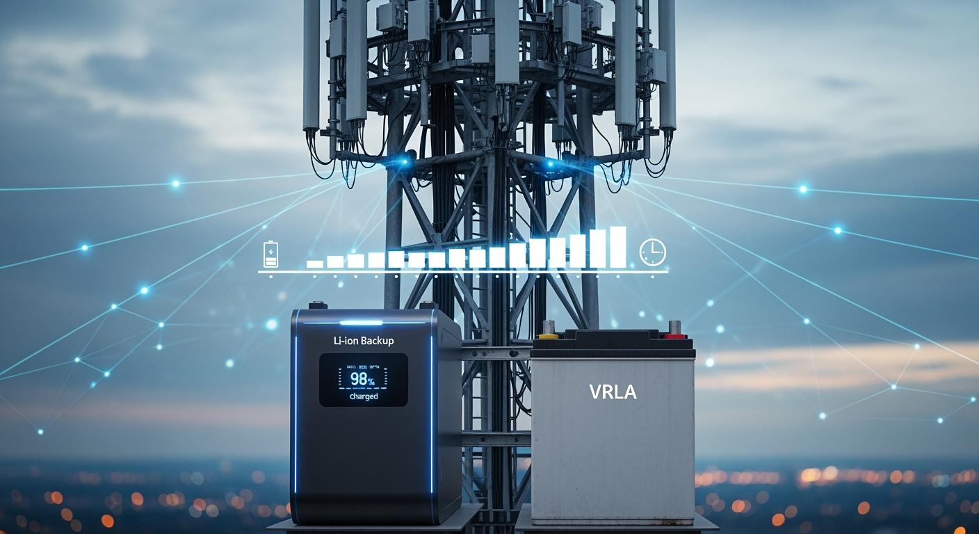 Smart Li-ion Backup: Telecom Power Solution with 5-7X Longer Life Than VRLA